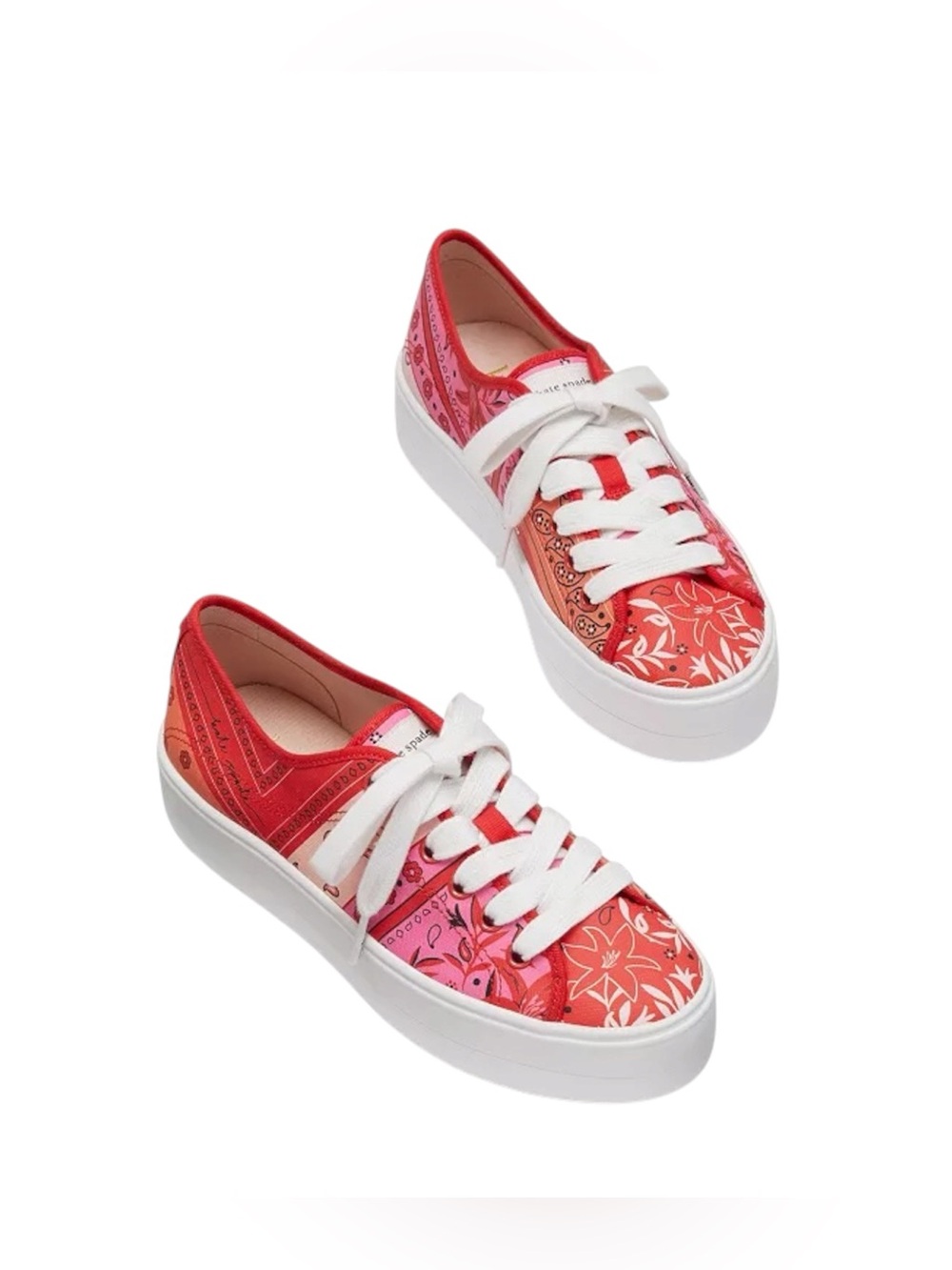 Kate Spade Women's Serve Bandana Patchwork Sneakers - Picture 4 of 9